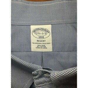 BROOKS BROTHERS Regent Non Iron Blue Dress Shirt 17.5 -2/3